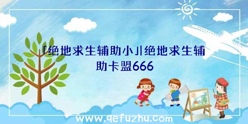 「绝地求生辅助小」|绝地求生辅助卡盟666
